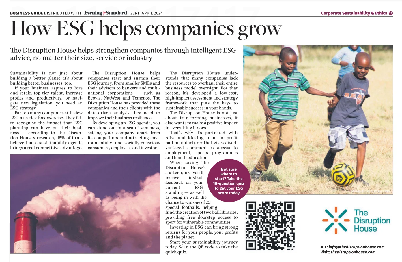 TDH How ESG helps companies grow Evening Standard